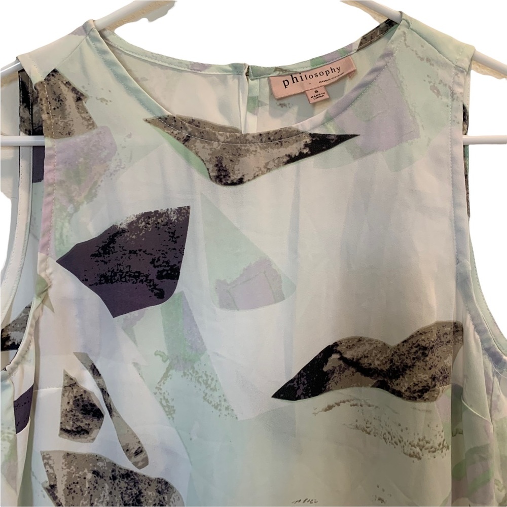 Philosophy Sleeveless Flowing White Top Size Small - Picture 4 of 10